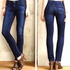 👖 Gently Used AG Adriano Goldschmied The Stevie 32 Slim Straight Dark Wash